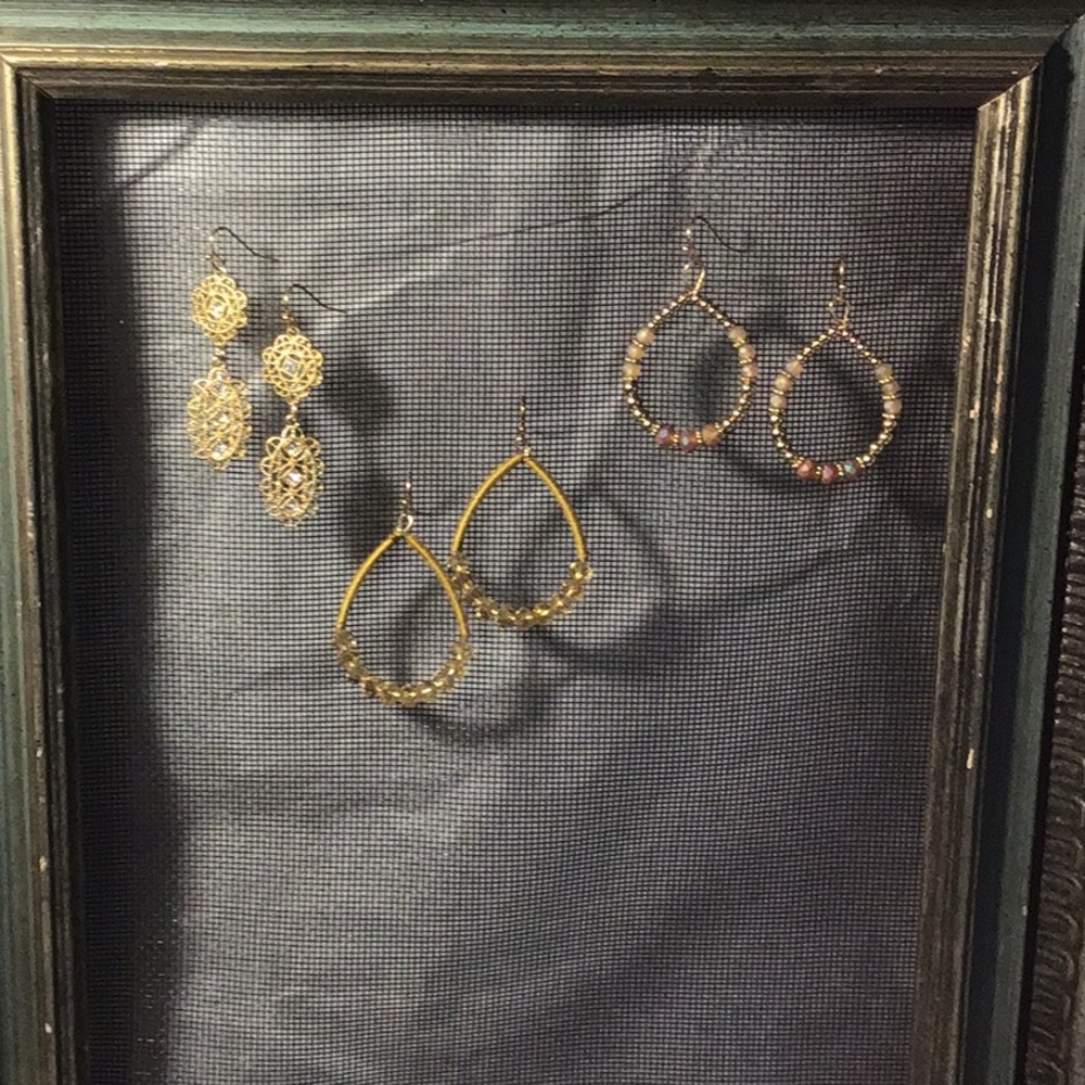 All 3 Dangle earrings ... For pierced ears  ... JB-7